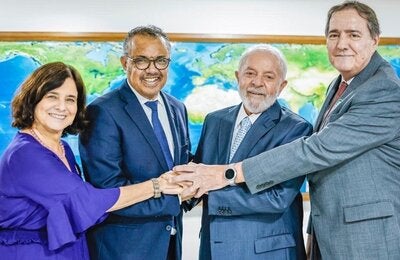 С, WHO directors meet President Lula and other Brazilian authorities